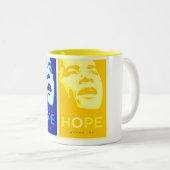 オバマ"新しい希望" - S.G.Rhoのマグ ツートーンマグカップ (正面右)