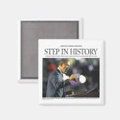 オバマ：歴史の磁石のステップ マグネット (正面/裏面)