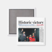 オバマ：歴史的な勝利の磁石 マグネット (正面/裏面)