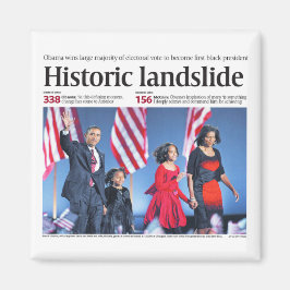 オバマ：歴史的な地すべり磁石 マグネット