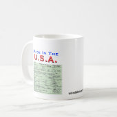 オバマ: 米国で作られる コーヒーマグカップ (正面左)