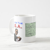 オバマ: 米国で生まれて下さい コーヒーマグカップ (正面左)