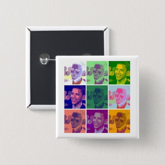 オバマ 缶バッジ (正面&裏面)