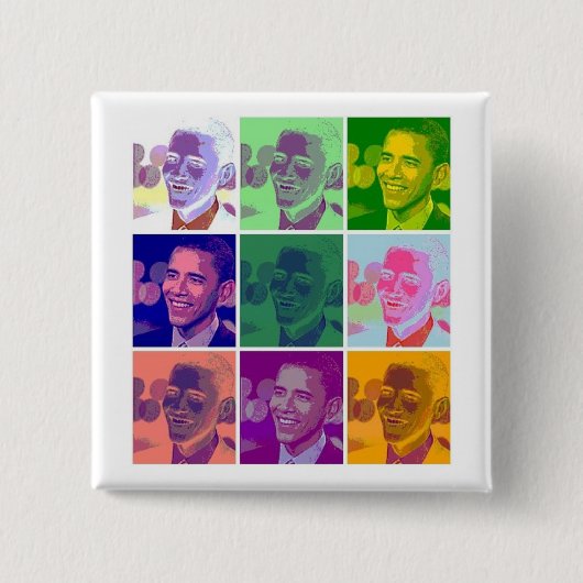 オバマ 缶バッジ (正面)