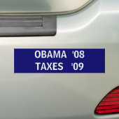 オバマ「08TAXES 「09 バンパーステッカー (車上)