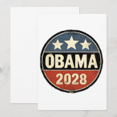 オバマ 2028年米国大統領選挙 ポリシック 案内状 (正面/裏面)