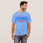 オバマ 2028 選挙 ロングスリーブ 1 Tシャツ (正面フル)