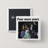 オバマ: 4つのより多くの年ボタン 缶バッジ (正面&裏面)