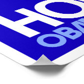 オバマ – Hope Blue Poster ポスター (角)