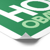 オバマ – Hope Green Poster ポスター (角)