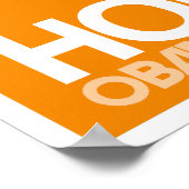 オバマ – Hope Orange Poster ポスター (角)