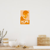 オバマ – Hope Orange Poster ポスター (キッチン)