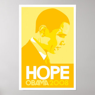 オバマ – Hope Yellow Poster ポスター