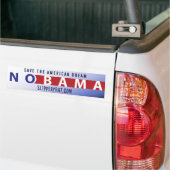 オバマ"Nobama"のバンパーステッカー バンパーステッカー (トラック上)