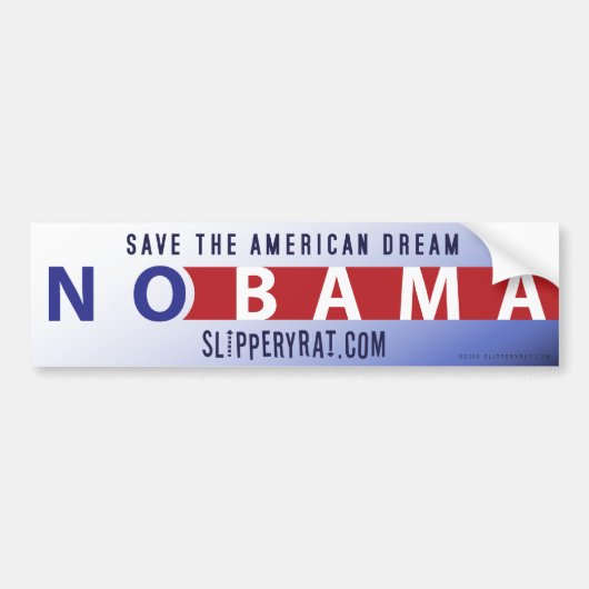 オバマ"Nobama"のバンパーステッカー バンパーステッカー (正面)
