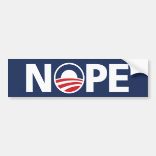 オバマ、"NOPE"のバンパーステッカー バンパーステッカー