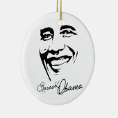 オバマ- .PNGとの成功 セラミックオーナメント (右)