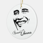 オバマ- .PNGとの成功 セラミックオーナメント (左)