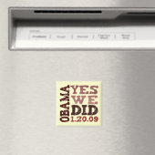 オバマ YES WE DID 1.20.09 - スクエアマグネット マグネット (インサイチュ (食洗機))