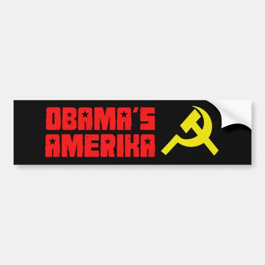 オバマAmerika 3 バンパーステッカー (正面)