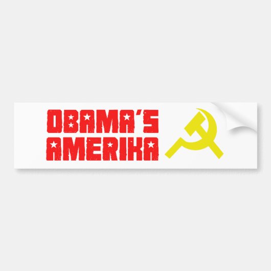 オバマAmerika 3 バンパーステッカー (正面)