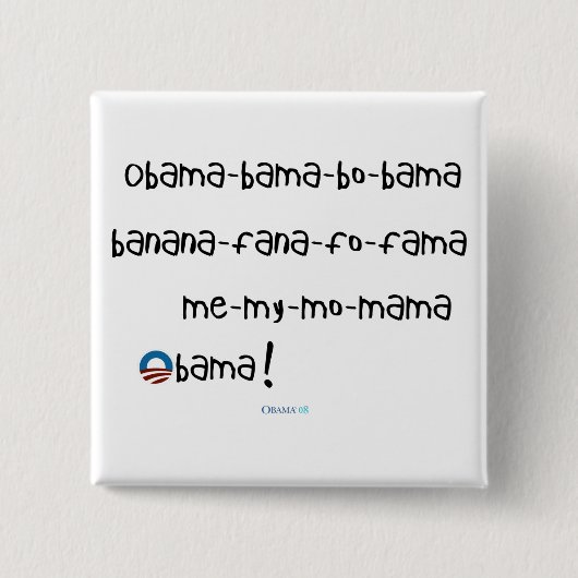オバマbama bobamaボタン 缶バッジ (正面)