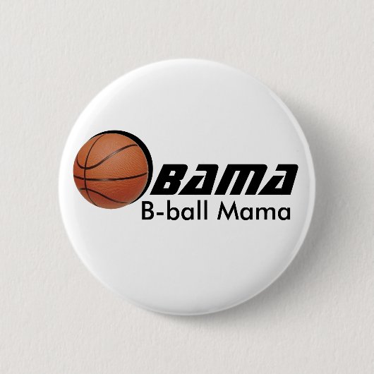 オバマBballのママボタン 缶バッジ (正面)