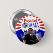 オバマButton大統領 缶バッジ (正面&裏面)