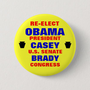 オバマCasey Bradyのためのペンシルバニア 缶バッジ