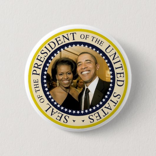 オバマCommemorative Button大統領 缶バッジ (正面)