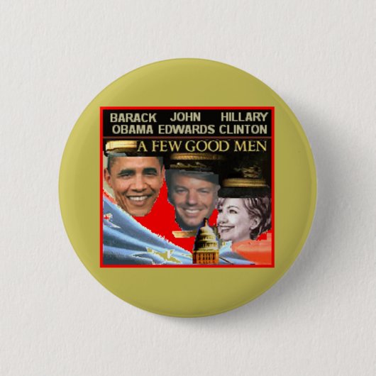 オバマEdwardsヒラリーボタン 缶バッジ (正面)