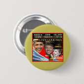 オバマEdwardsヒラリーボタン 缶バッジ (正面&裏面)