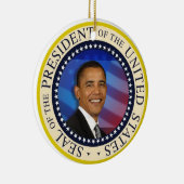 オバマFirst Family 2013年1月21日大統領 セラミックオーナメント (右)