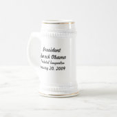 オバマInauguration記念する大統領 ビールジョッキ (正面左)