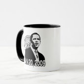 オバマInauguration BW大統領 マグカップ (正面左)