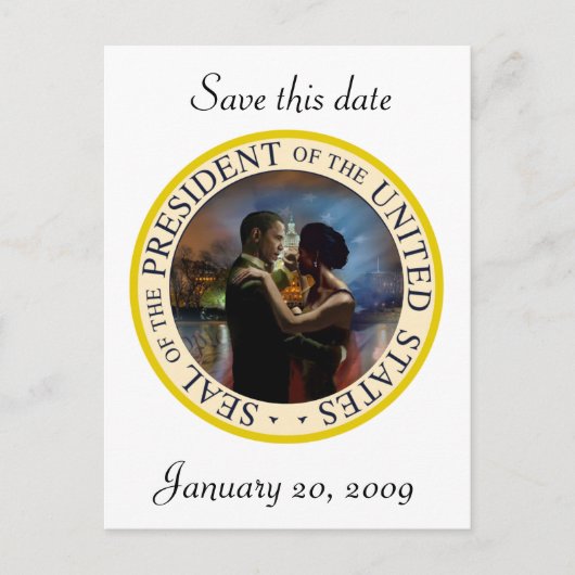 オバマInauguration Keepsakes大統領 案内ポストカード (正面)