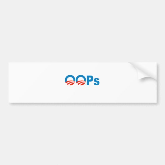 オバマoops バンパーステッカー (正面)