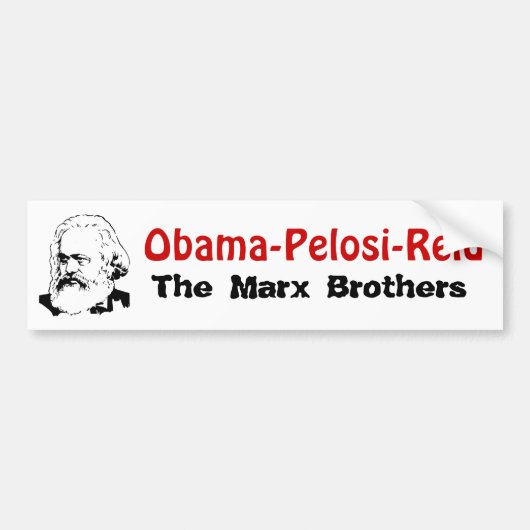 オバマPelosi Reid -マルクスの兄弟 バンパーステッカー (正面)