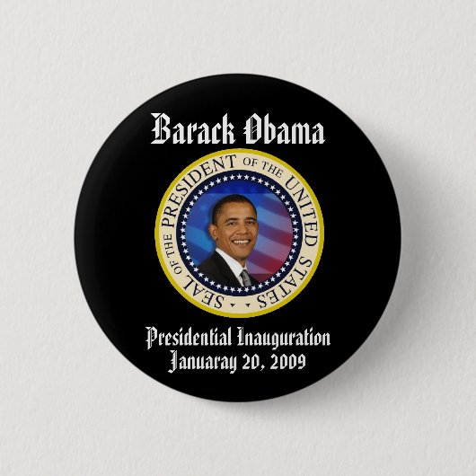 オバマPresidential Inauguration大統領 缶バッジ (正面)
