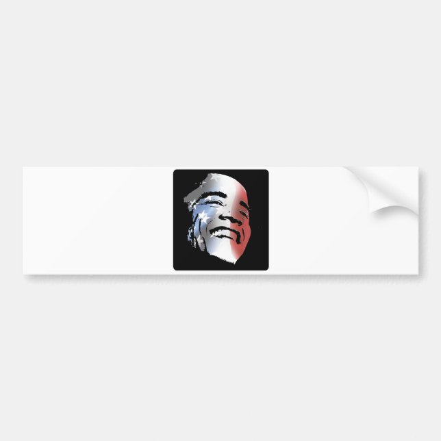 オバマStStripe 3black バンパーステッカー (正面)