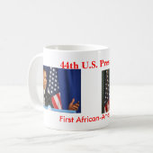 オバマTitusville、オバマの最初アフリカ系アメリカ人… コーヒーマグカップ (正面左)