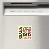 オバマYES我々は1.20.09行った – 正方形の磁石 マグネット (インサイチュ (食洗機))