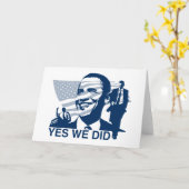 オバマYes，グリーティングカードを使った カード (黄色い花)