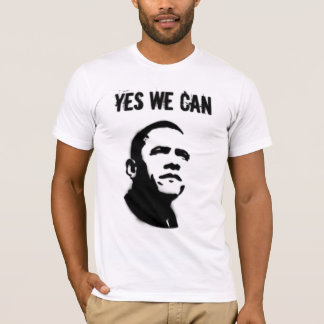 オバマYWC大統領のステンシル1声のスピーチ Tシャツ