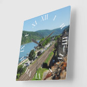 オバーウエッセルアムライン スクエア壁時計 (傾斜)