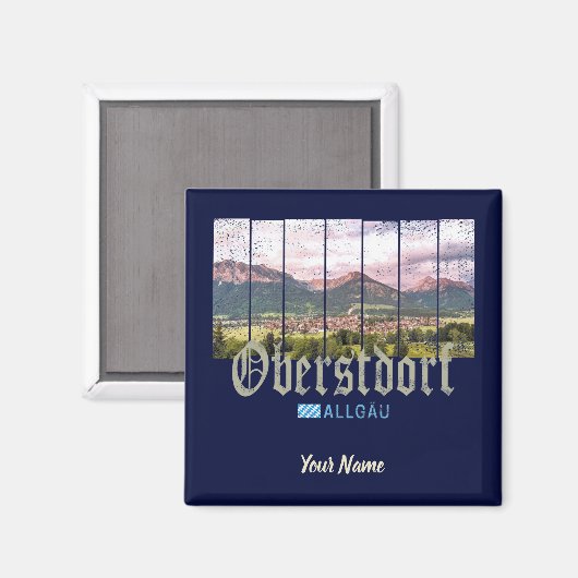 オバーストドルフアルガウヴィンテージバヴァリアドイツ土産 マグネット (正面/裏面)