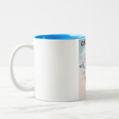 オバーストドルフドイツのスキーアート。 ツートーンマグカップ (左)