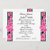 オバース（マゼンタ）結婚式招待状 招待状 (正面/裏面)
