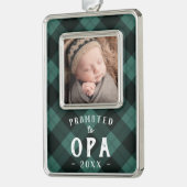 オパに昇進する |ベビーフォトグランパ シルバープレートフレームオーナメント (左)