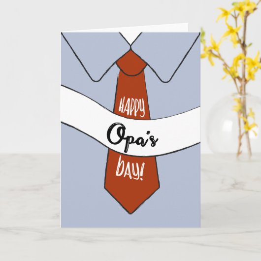 オパの父の日札 カード (黄色い花)